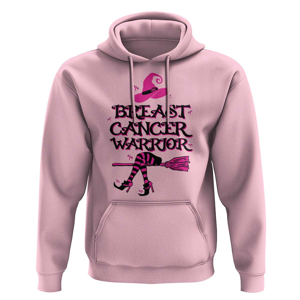 Breast Cancer Warrior Witch Hoodie Hat Shoes Broom Pink Ribbon Witchy Vibe TS11 Light Pink Print Your Wear