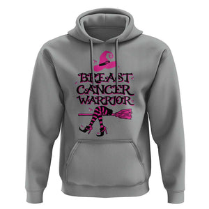 Breast Cancer Warrior Witch Hoodie Hat Shoes Broom Pink Ribbon Witchy Vibe TS11 Sport Gray Print Your Wear