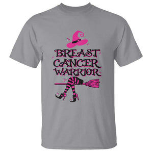 Breast Cancer Warrior Witch T Shirt Hat Shoes Broom Pink Ribbon Witchy Vibe TS11 Sport Gray Print Your Wear