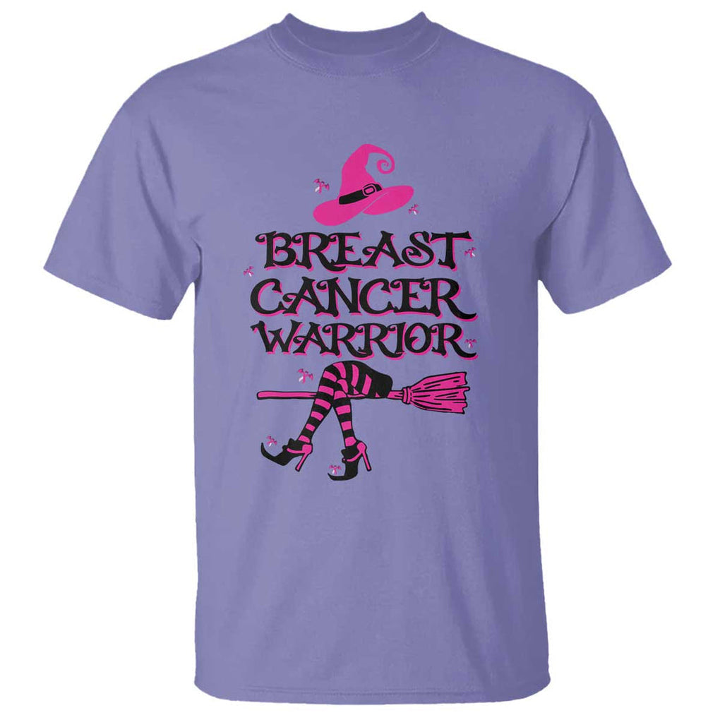 Breast Cancer Warrior Witch T Shirt Hat Shoes Broom Pink Ribbon Witchy Vibe TS11 Violet Print Your Wear