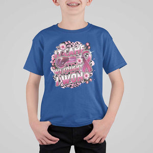 Breast Cancer Awareness T Shirt For Kid It Came We Fought I Won Boxing Gloves Pink Ribbon Flowers Leopard TS11 Royal Blue Print Your Wear