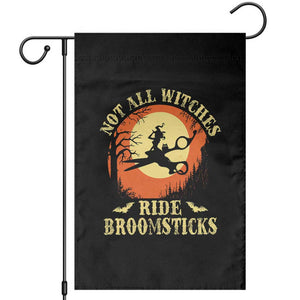 Funny Lesbian Witch Halloween Garden Flag Not All Witches Ride Broomsticks TS11 Black Print Your Wear