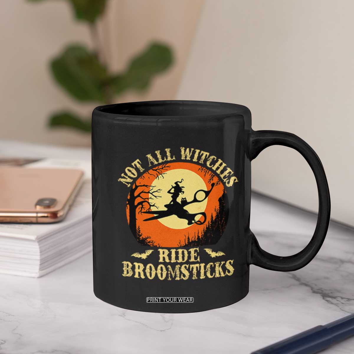Funny Lesbian Witch Halloween Coffee Mug Not All Witches Ride Broomsticks TS11 Print Your Wear