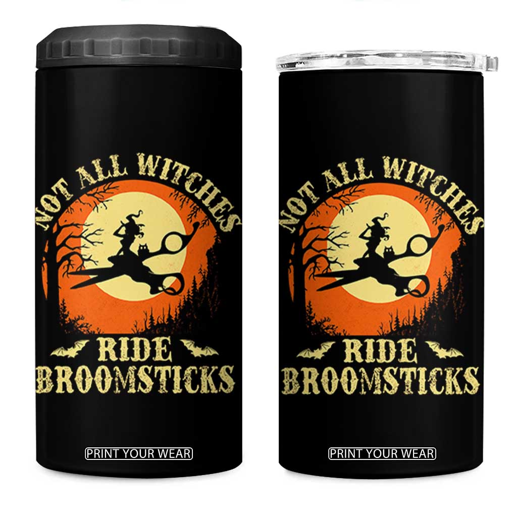 Funny Lesbian Witch Halloween 4 in 1 Can Cooler Tumbler Not All Witches Ride Broomsticks TS11 One Size: 16 oz Black Print Your Wear
