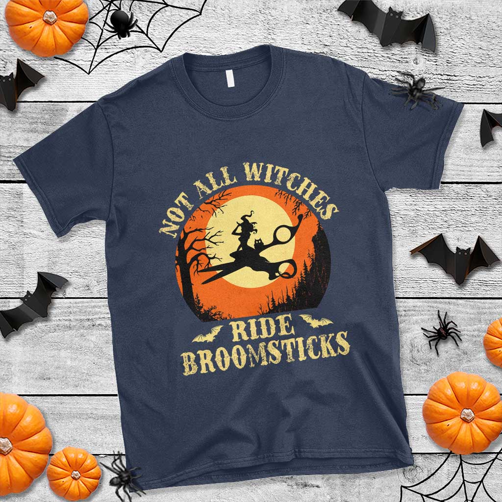 Funny Lesbian Witch Halloween T Shirt Not All Witches Ride Broomsticks TS11 Navy Print Your Wear