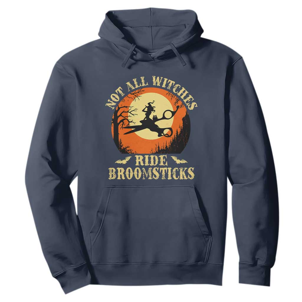 Funny Lesbian Witch Halloween Hoodie Not All Witches Ride Broomsticks TS11 Navy Print Your Wear