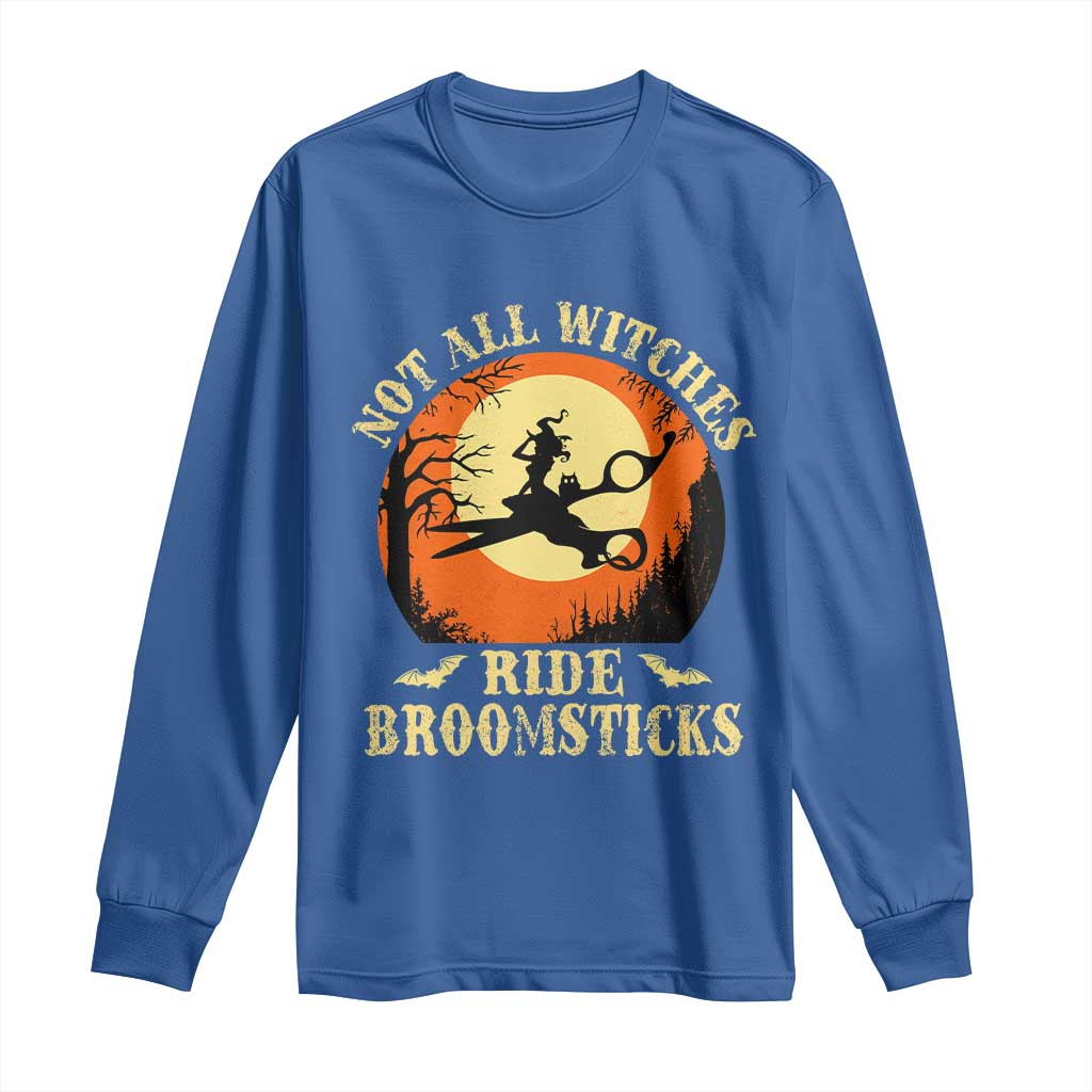 Funny Lesbian Witch Halloween Long Sleeve Shirt Not All Witches Ride Broomsticks TS11 Royal Blue Print Your Wear