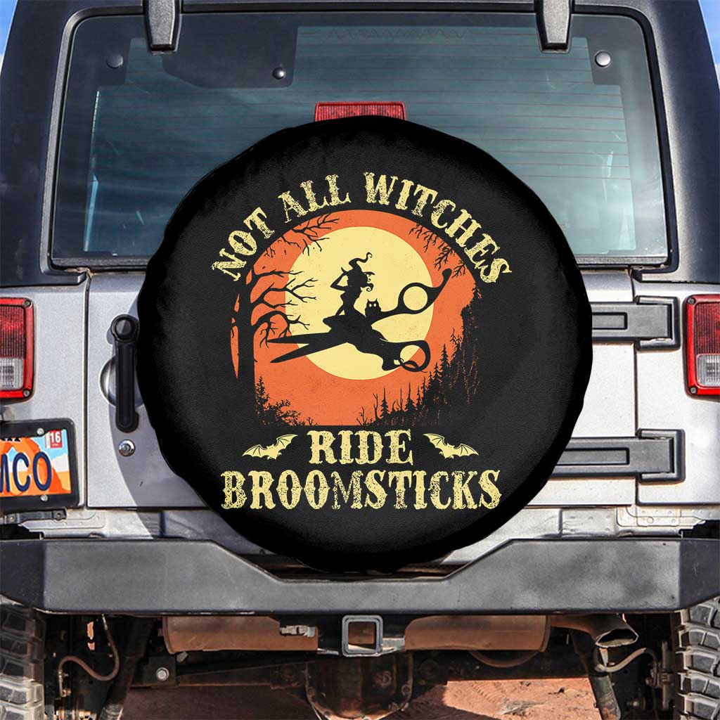 Funny Lesbian Witch Halloween Spare Tire Cover Not All Witches Ride Broomsticks TS11 No hole Black Print Your Wear