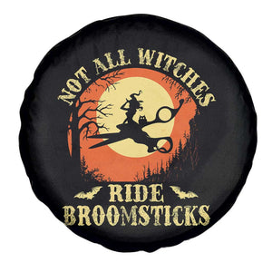 Funny Lesbian Witch Halloween Spare Tire Cover Not All Witches Ride Broomsticks TS11 Print Your Wear