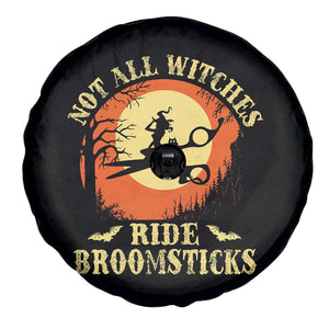 Funny Lesbian Witch Halloween Spare Tire Cover Not All Witches Ride Broomsticks TS11 Print Your Wear