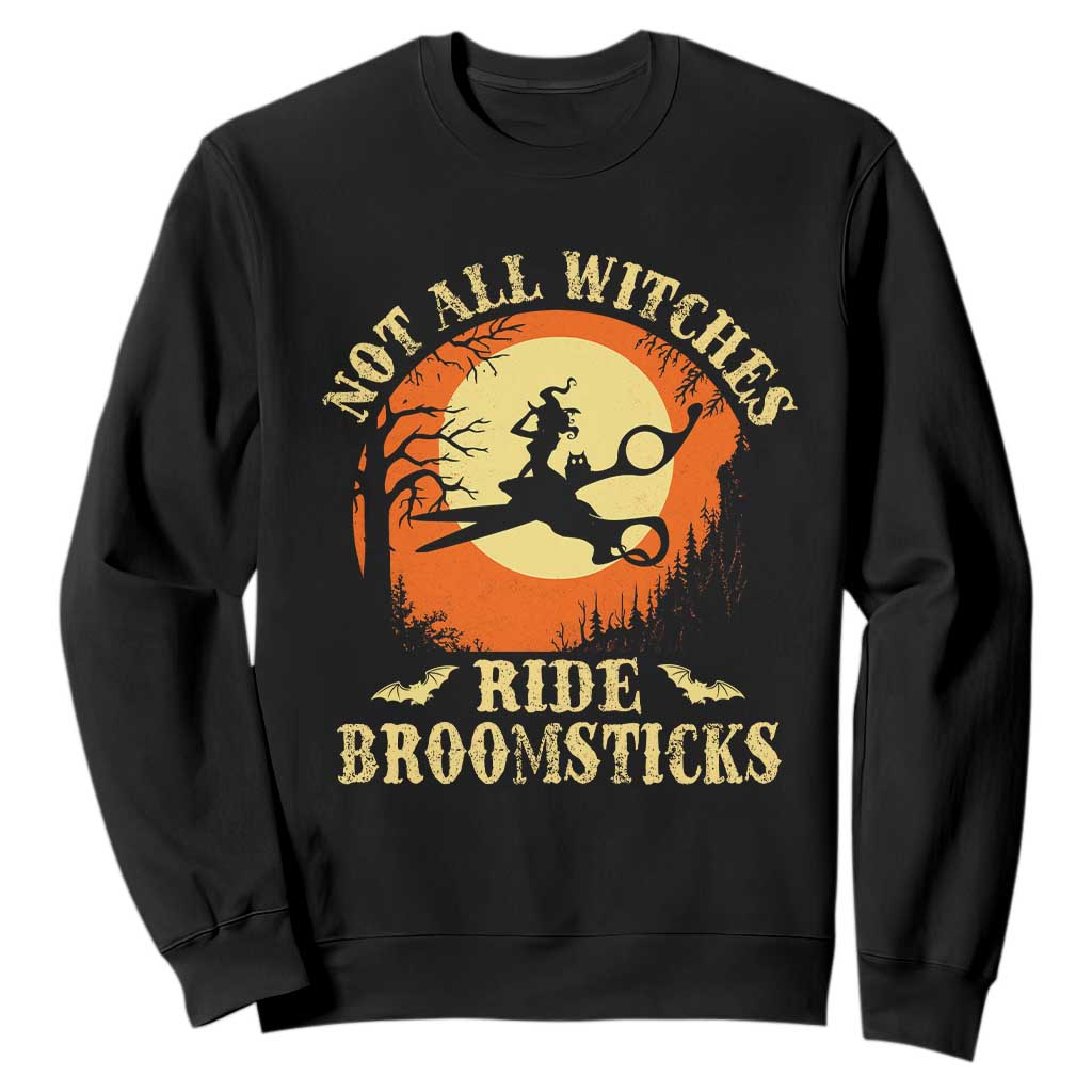 Funny Lesbian Witch Halloween Sweatshirt Not All Witches Ride Broomsticks TS11 Black Print Your Wear