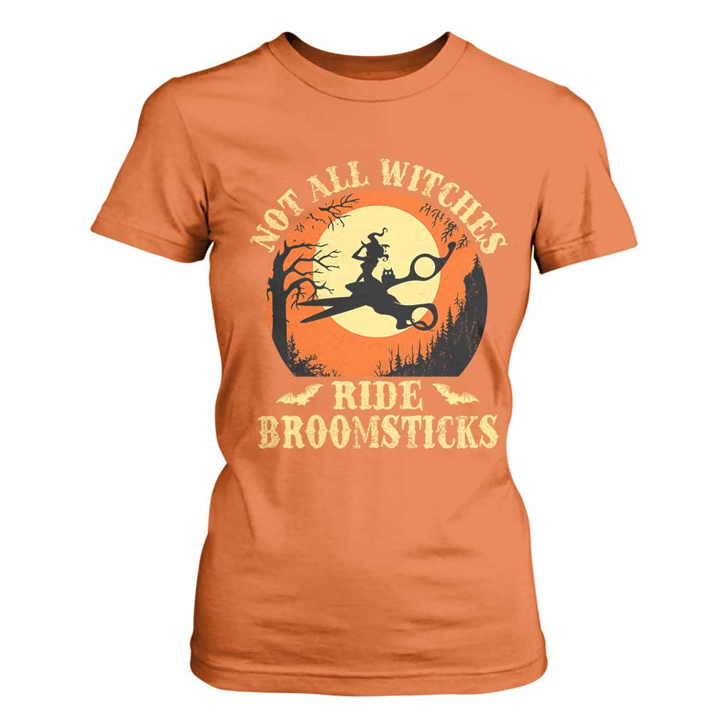 Funny Lesbian Witch Halloween T Shirt For Women Not All Witches Ride Broomsticks TS11 Orange Print Your Wear