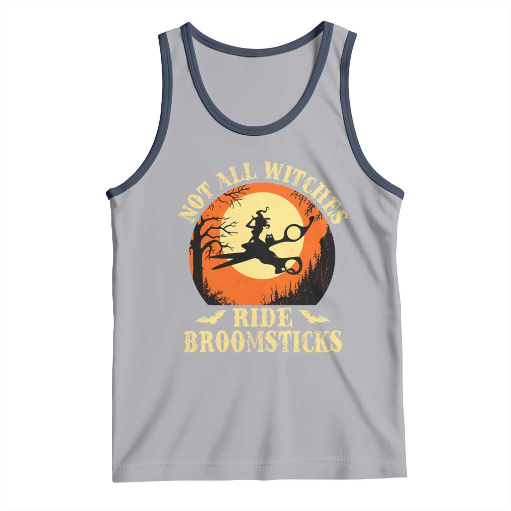 Funny Lesbian Witch Halloween Tank Top Not All Witches Ride Broomsticks TS11 Athletic Heather Navy Print Your Wear