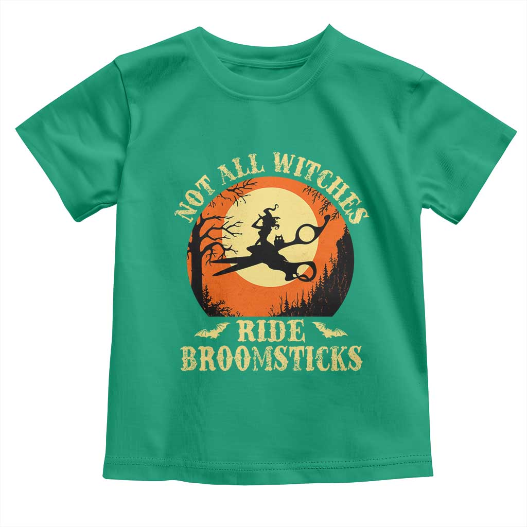 Funny Lesbian Witch Halloween Toddler T Shirt Not All Witches Ride Broomsticks TS11 Irish Green Print Your Wear