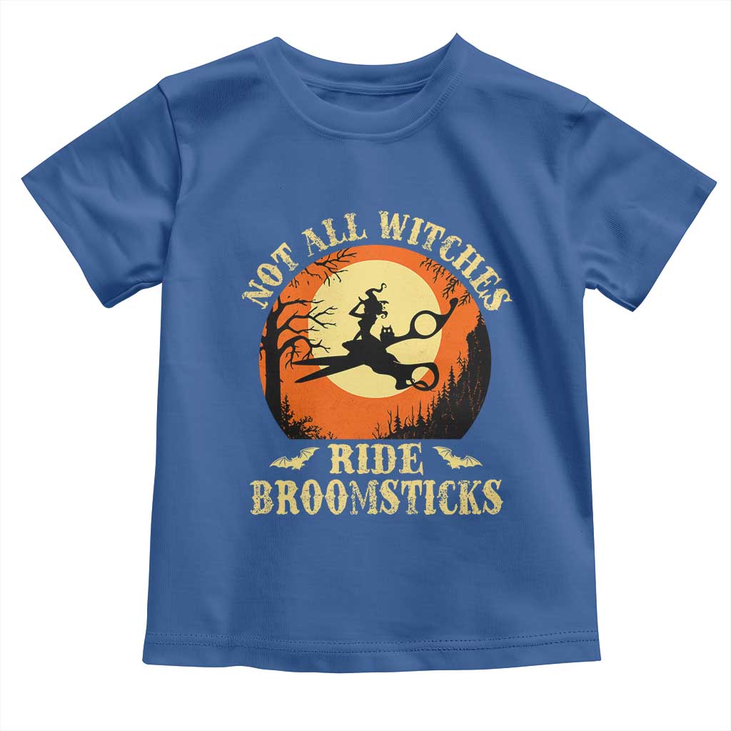 Funny Lesbian Witch Halloween Toddler T Shirt Not All Witches Ride Broomsticks TS11 Royal Blue Print Your Wear