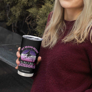 Funny Lesbian Witch Halloween Tumbler Cup My Broom Broke So Now I Ride Scissors TS11 Print Your Wear