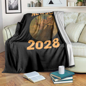 Gavin Newsom 2028 Throw Blanket Patriotic Leader President 48 Riding Bear TS11 Print Your Wear