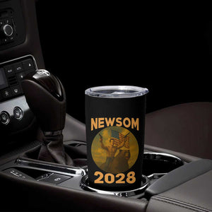 Gavin Newsom 2028 Tumbler Cup Patriotic Leader President 48 Riding Bear TS11 Print Your Wear