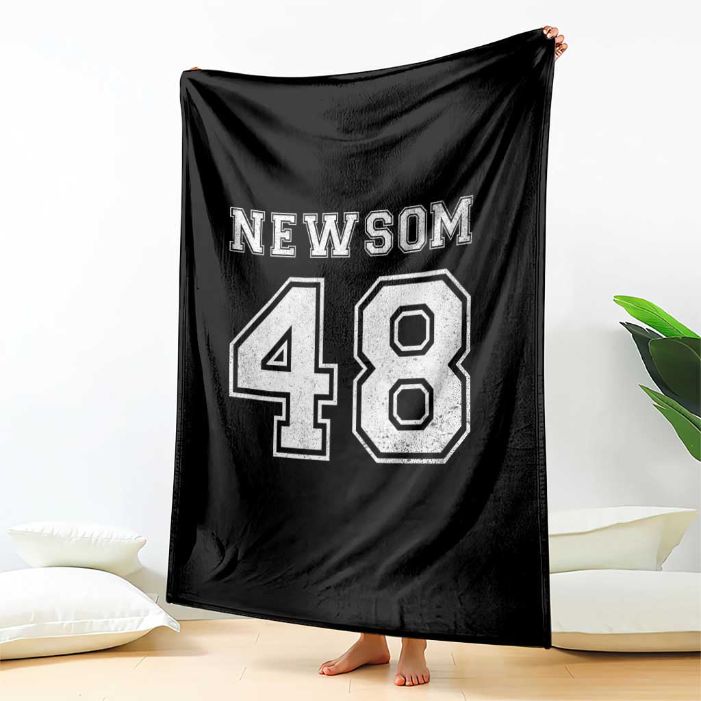 Newsom 48 Throw Blanket Gavin Newsom 2028 Presidential Election Campaign TS11 Print Your Wear