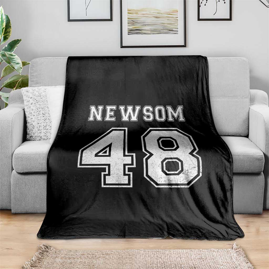 Newsom 48 Throw Blanket Gavin Newsom 2028 Presidential Election Campaign TS11 Print Your Wear