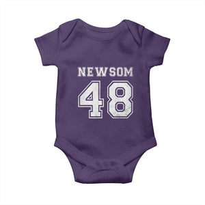 Newsom 48 Baby Onesie Gavin Newsom 2028 Presidential Election Campaign TS11 Purple Print Your Wear
