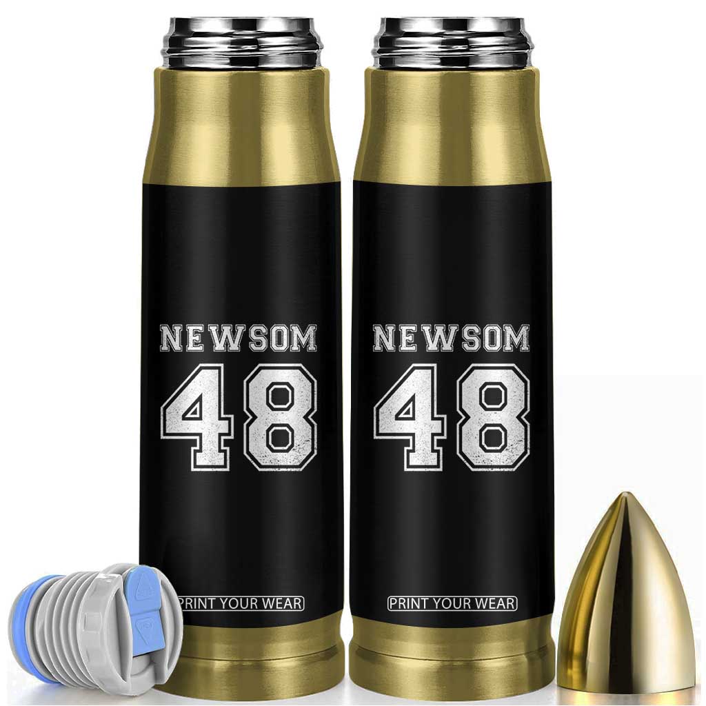 Newsom 48 Bullet Tumbler Gavin Newsom 2028 Presidential Election Campaign TS11 Black Print Your Wear