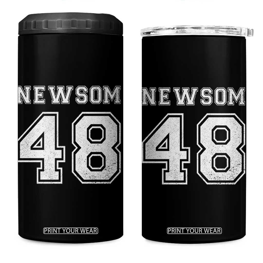 Newsom 48 4 in 1 Can Cooler Tumbler Gavin Newsom 2028 Presidential Election Campaign TS11 One Size: 16 oz Black Print Your Wear