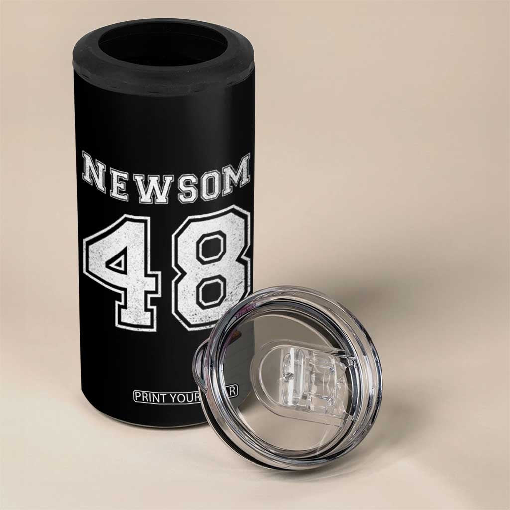 Newsom 48 4 in 1 Can Cooler Tumbler Gavin Newsom 2028 Presidential Election Campaign TS11 Print Your Wear