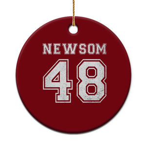Newsom 48 Ceramic Ornament Gavin Newsom 2028 Presidential Election Campaign - Print Your Wear