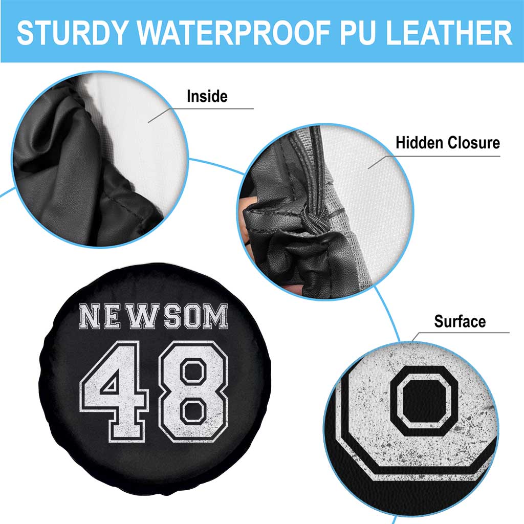 Newsom 48 Spare Tire Cover Gavin Newsom 2028 Presidential Election Campaign TS11 Print Your Wear