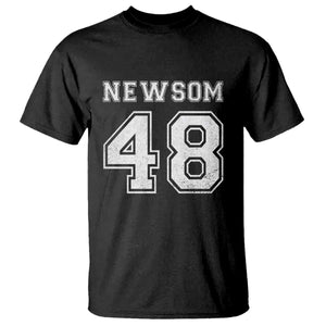 Newsom 48 T Shirt Gavin Newsom 2028 Presidential Election Campaign TS11 Black Print Your Wear