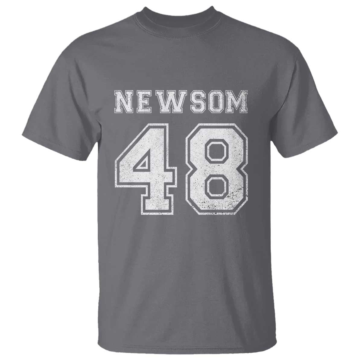 Newsom 48 T Shirt Gavin Newsom 2028 Presidential Election Campaign TS11 Charcoal Print Your Wear