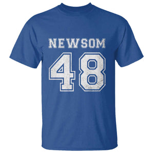 Newsom 48 T Shirt Gavin Newsom 2028 Presidential Election Campaign TS11 Royal Blue Print Your Wear