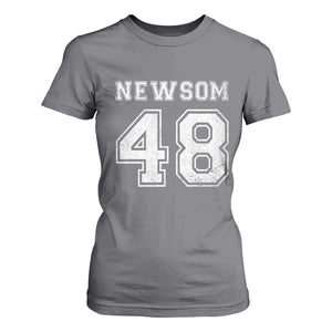 Newsom 48 T Shirt For Women Gavin Newsom 2028 Presidential Election Campaign TS11 Charcoal Print Your Wear