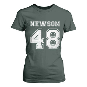 Newsom 48 T Shirt For Women Gavin Newsom 2028 Presidential Election Campaign TS11 Dark Forest Green Print Your Wear