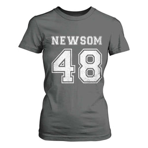 Newsom 48 T Shirt For Women Gavin Newsom 2028 Presidential Election Campaign TS11 Dark Heather Print Your Wear