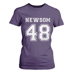 Newsom 48 T Shirt For Women Gavin Newsom 2028 Presidential Election Campaign TS11 Purple Print Your Wear