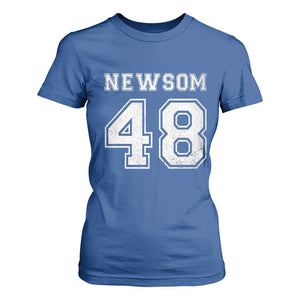 Newsom 48 T Shirt For Women Gavin Newsom 2028 Presidential Election Campaign TS11 Royal Blue Print Your Wear