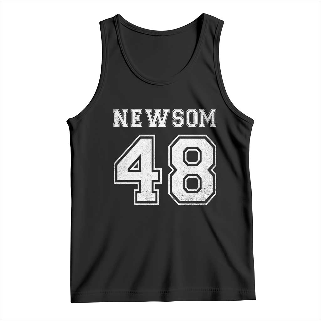 Newsom 48 Tank Top Gavin Newsom 2028 Presidential Election Campaign TS11 Black Print Your Wear