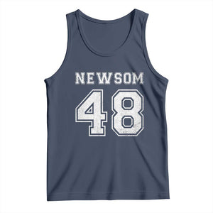 Newsom 48 Tank Top Gavin Newsom 2028 Presidential Election Campaign TS11 Navy Print Your Wear