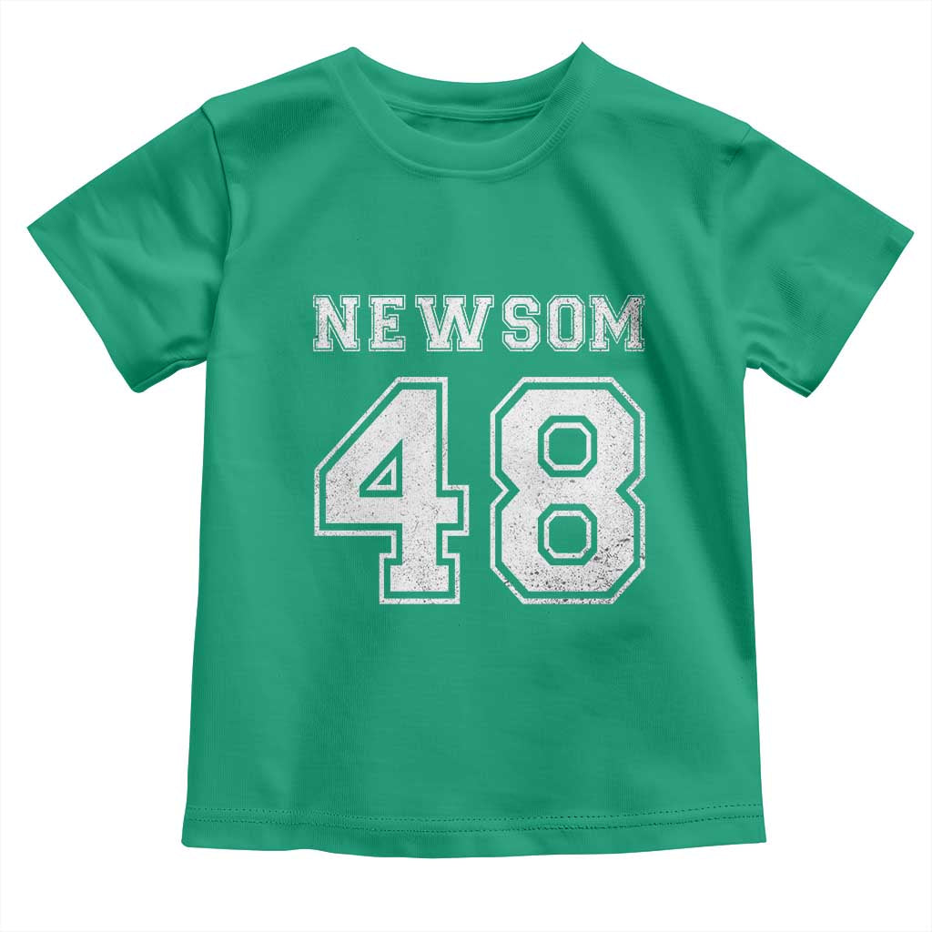 Newsom 48 Toddler T Shirt Gavin Newsom 2028 Presidential Election Campaign TS11 Irish Green Print Your Wear