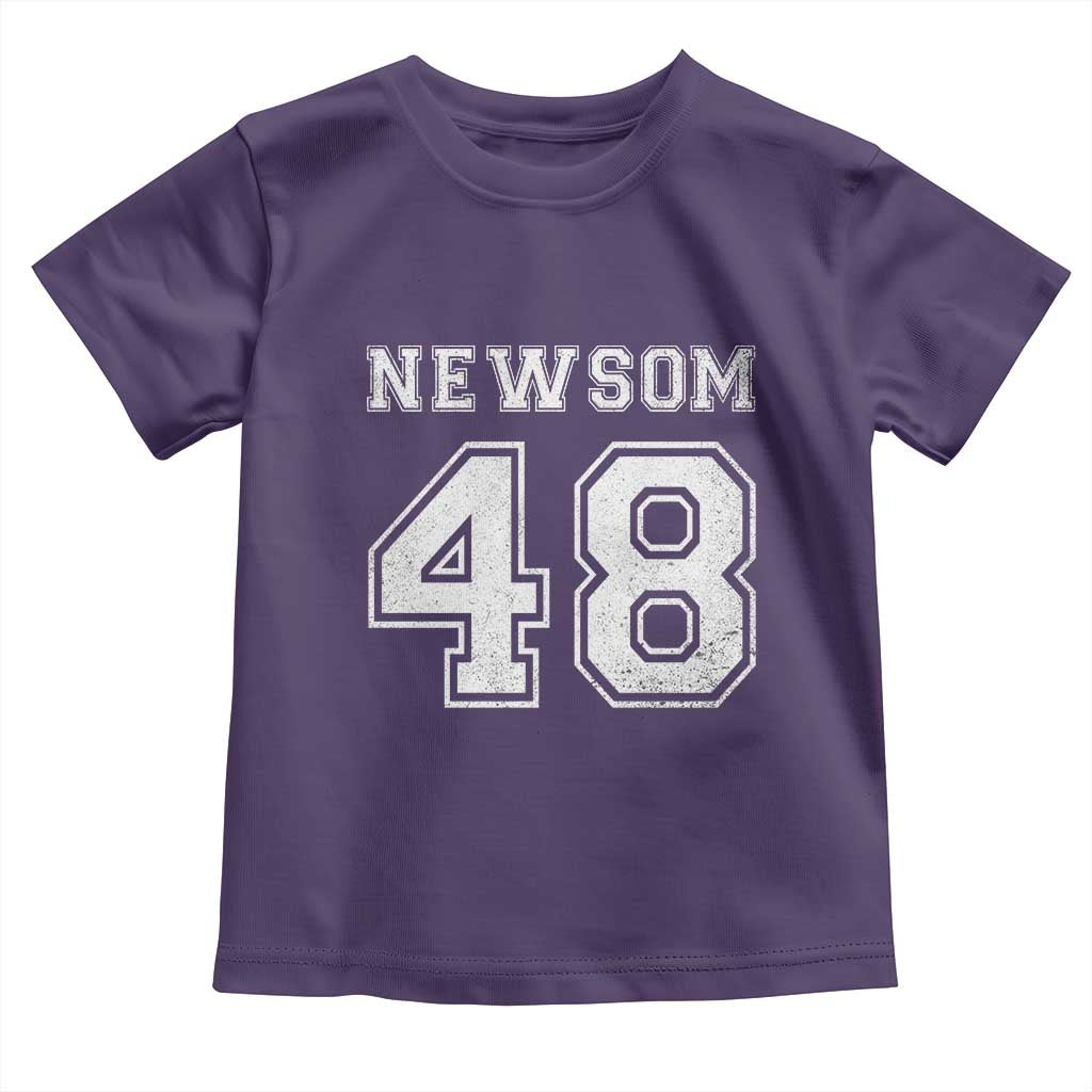 Newsom 48 Toddler T Shirt Gavin Newsom 2028 Presidential Election Campaign TS11 Purple Print Your Wear