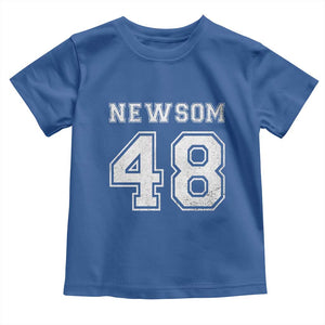 Newsom 48 Toddler T Shirt Gavin Newsom 2028 Presidential Election Campaign TS11 Royal Blue Print Your Wear