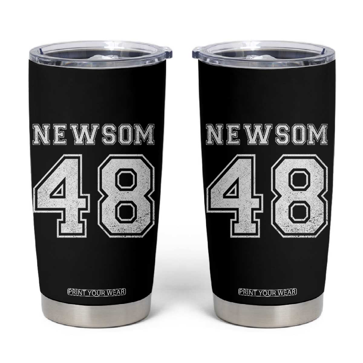 Newsom 48 Tumbler Cup Gavin Newsom 2028 Presidential Election Campaign TS11 Black Print Your Wear