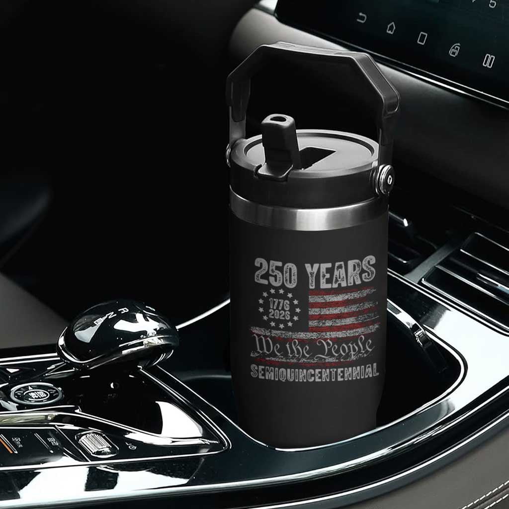 250 Years Semiquincentennial Flip Straw Tumbler 250th America Anniversary Independence Day USA Flag TS11 Print Your Wear
