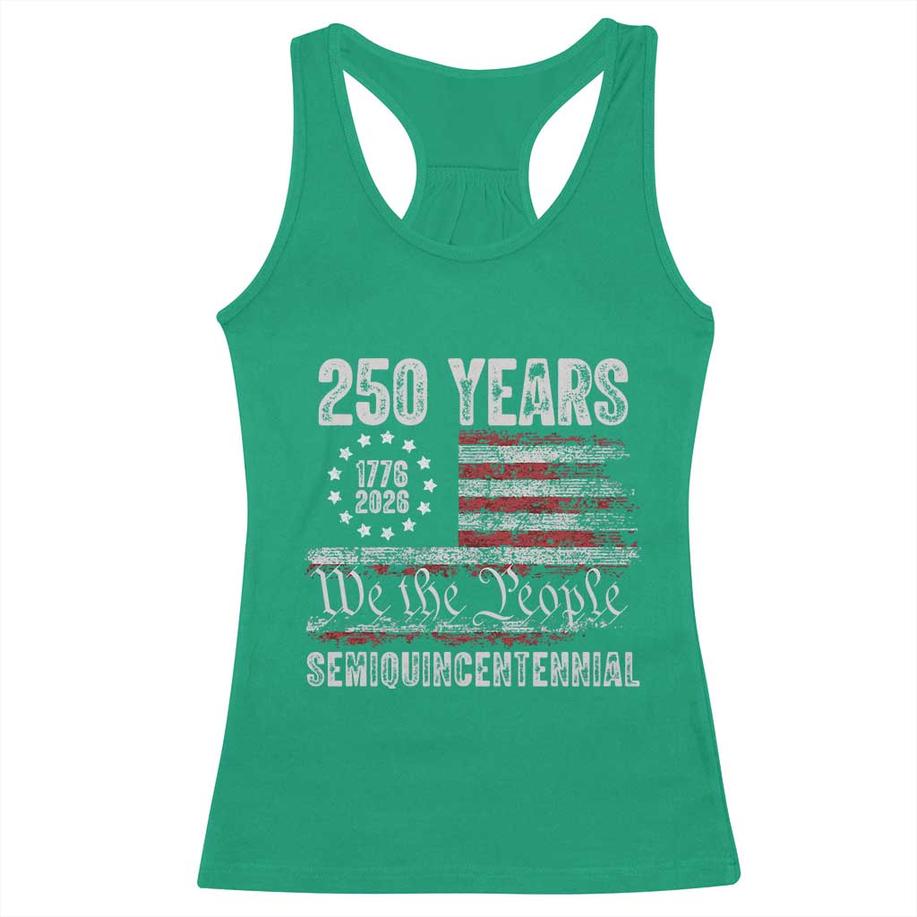 250 Years Semiquincentennial Racerback Tank Top 250th America Anniversary Independence Day USA Flag TS11 Irish Green Print Your Wear