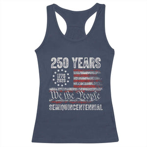 250 Years Semiquincentennial Racerback Tank Top 250th America Anniversary Independence Day USA Flag TS11 Navy Print Your Wear