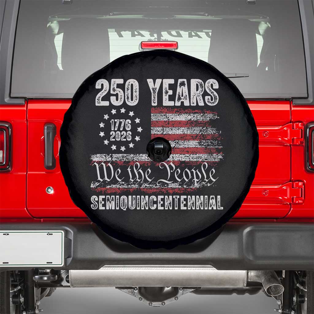 250 Years Semiquincentennial Spare Tire Cover 250th America Anniversary Independence Day USA Flag TS11 Black Print Your Wear