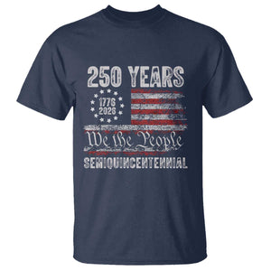 250 Years Semiquincentennial T Shirt 250th America Anniversary Independence Day USA Flag TS11 Navy Print Your Wear