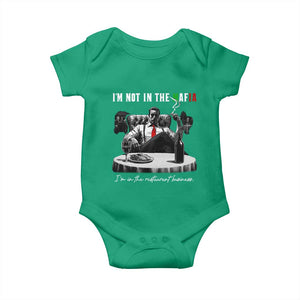 Funny Italian American Mafia Gangster Baby Onesie I Am Not In The Mafia I'm In The Restaurant Business TS11 Irish Green Print Your Wear